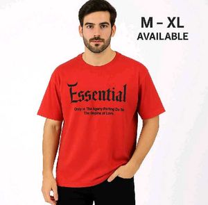 Red Graphic Print T-Shirt Down Shoulder