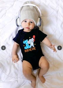 Cute 1 Month Baby Onesie
