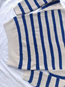Zara Striped Knit Pullover Sweater