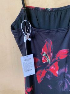 Floral Mesh Slip Dress