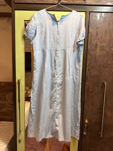 Korean Label Zhong Hao Medium Blue Casual Dress