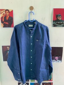 Lacoste Blue Band Collar Shirt