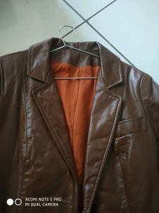 Blazer Style Lather Jacket