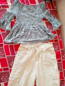 top and cargo jeans