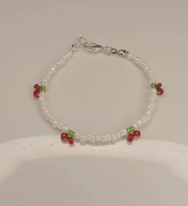 Cherry Beaded Bracelet🍒