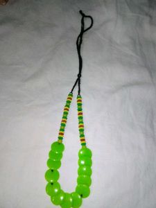Green Disc Necklace