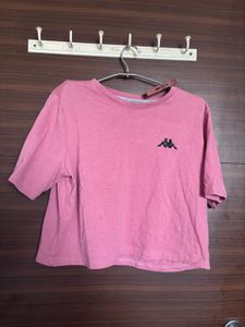 Nice Pink Crop Kappa Tshirt