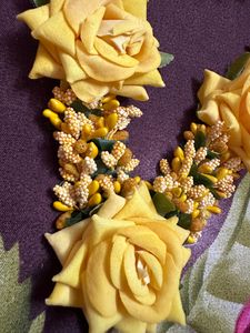 Bridal Haldi Yellow Floral Set