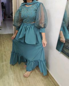 Indo Western Ruffle Skirt Set With Duppata