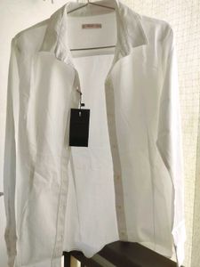 Women Solid White Casual Shirt