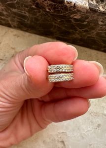 Gold Hoop Earrings with Diamonds