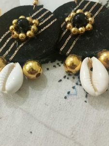 Unique Black &amp; Gold Earrings