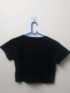 Basic Black Tee (cropped)