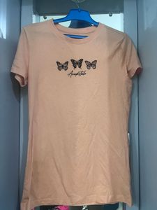 Aeropostale Butterfly Peach T-shirt