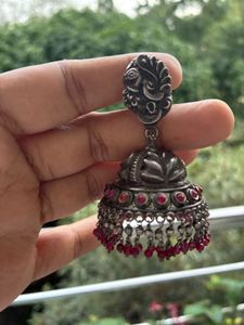 Amrapali Silver Jhumka Earrings