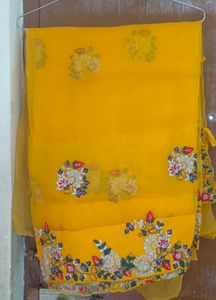 Organza Saree With Blouse Piece