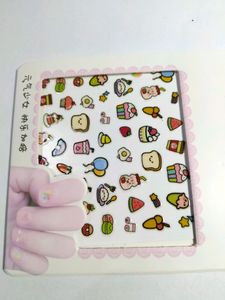 Cartoon Bracelet And Ring With Nail Tattoo ForGirl