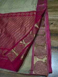 Cotton Silk saree with blouse