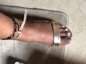 Max Gold Block Heels