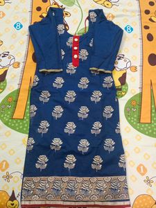 Blue Floral Kurta