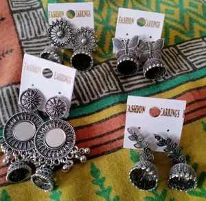 Oxidised Earring And Studs