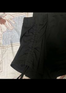 black shorts