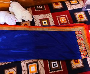 NAVY BLUE COLOUR COTTON SILK SAREE...