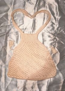 Beige Knitted Breeze Bag