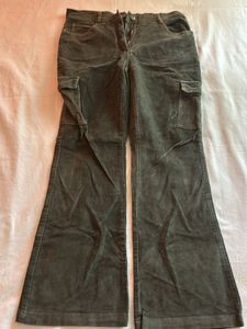Corduroy Cargo Flare Pants