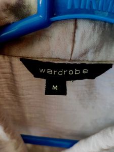 Elegant Light Blue Office Wear Shirt Bow Tie Nec