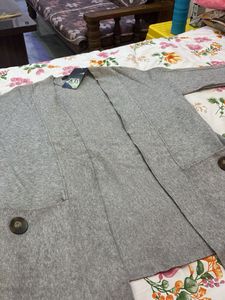 Zara Grey Textured Jacket