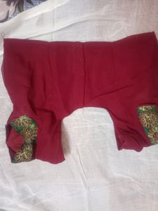 Maroon Lehenga Style Saree With Blouse