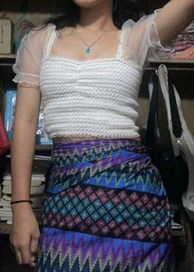 A White Crop Top