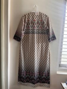 Floral Embroidered Kurti &amp; Dupatta Set Women