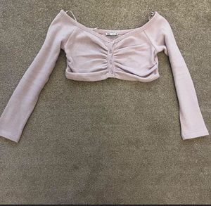 Zara Cropped Off Shoulder Top Size S