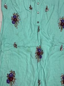 Kurti With Mirror Work