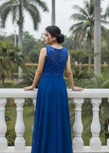 Fixed Price Elegant Blue Ethnic Gown