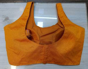 Mustard Sleeveless Bollywood Blouse