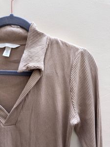 Ribbed Long Sleeve Crop Top