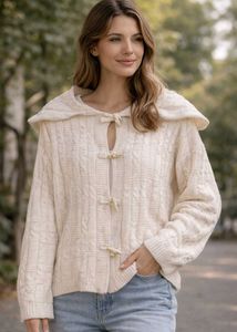 Cream Cable Knit Cardigan