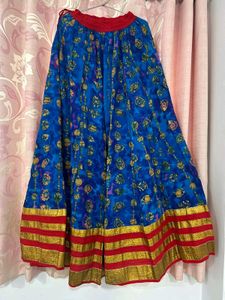 Vintage Blue Batik Skirt