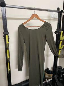 Olive Green Long Sleeve Dress