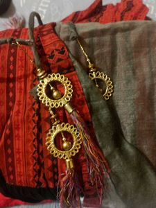 Grey Red Ethinic Gown