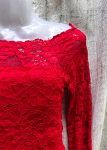 Red Lace Bodysuit