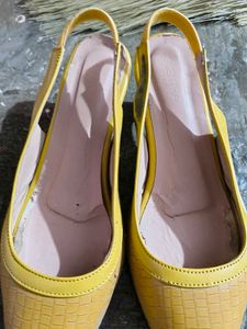 Yellow Slingback Heels