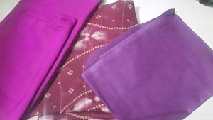 ELegant Saree With Blouse Piece  &amp;paticot(Chaniya