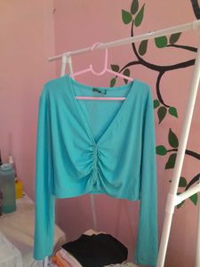 Cute Blue Crop Top