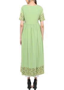 Light Green Flared Kurta!!