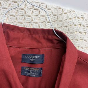 Dockers orignal v Red Long Sleeve Shirt