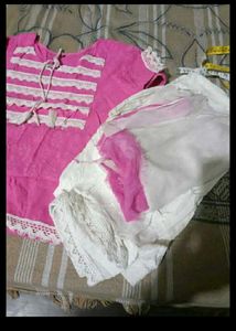 Girls Pink & White Outfit